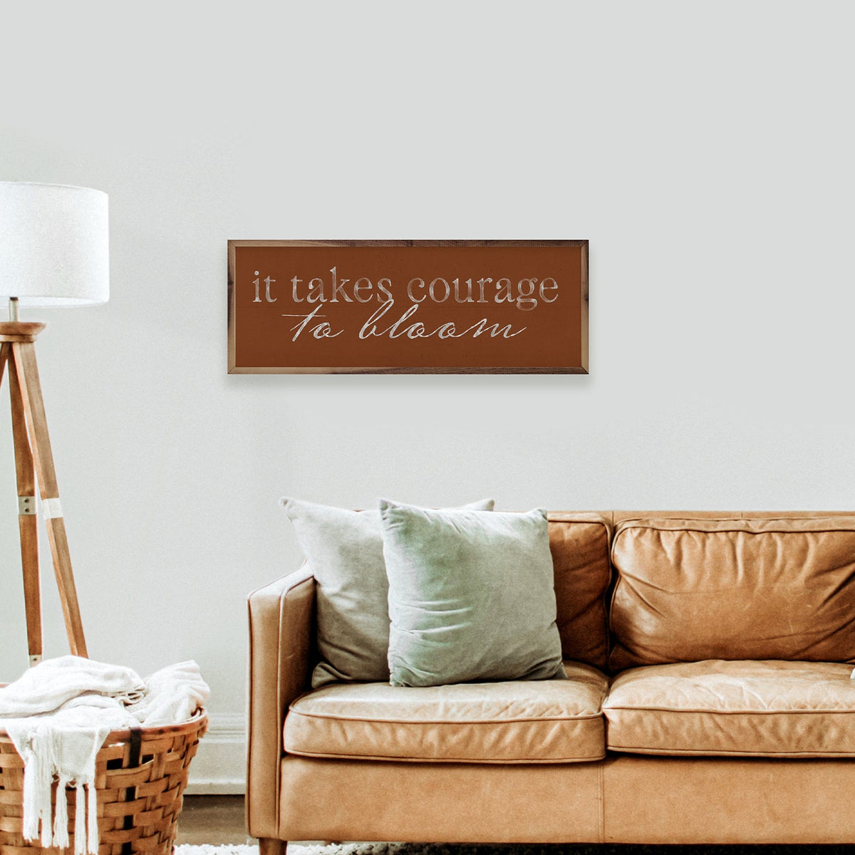 It Takes Courage To Bloom Wood Framed Print