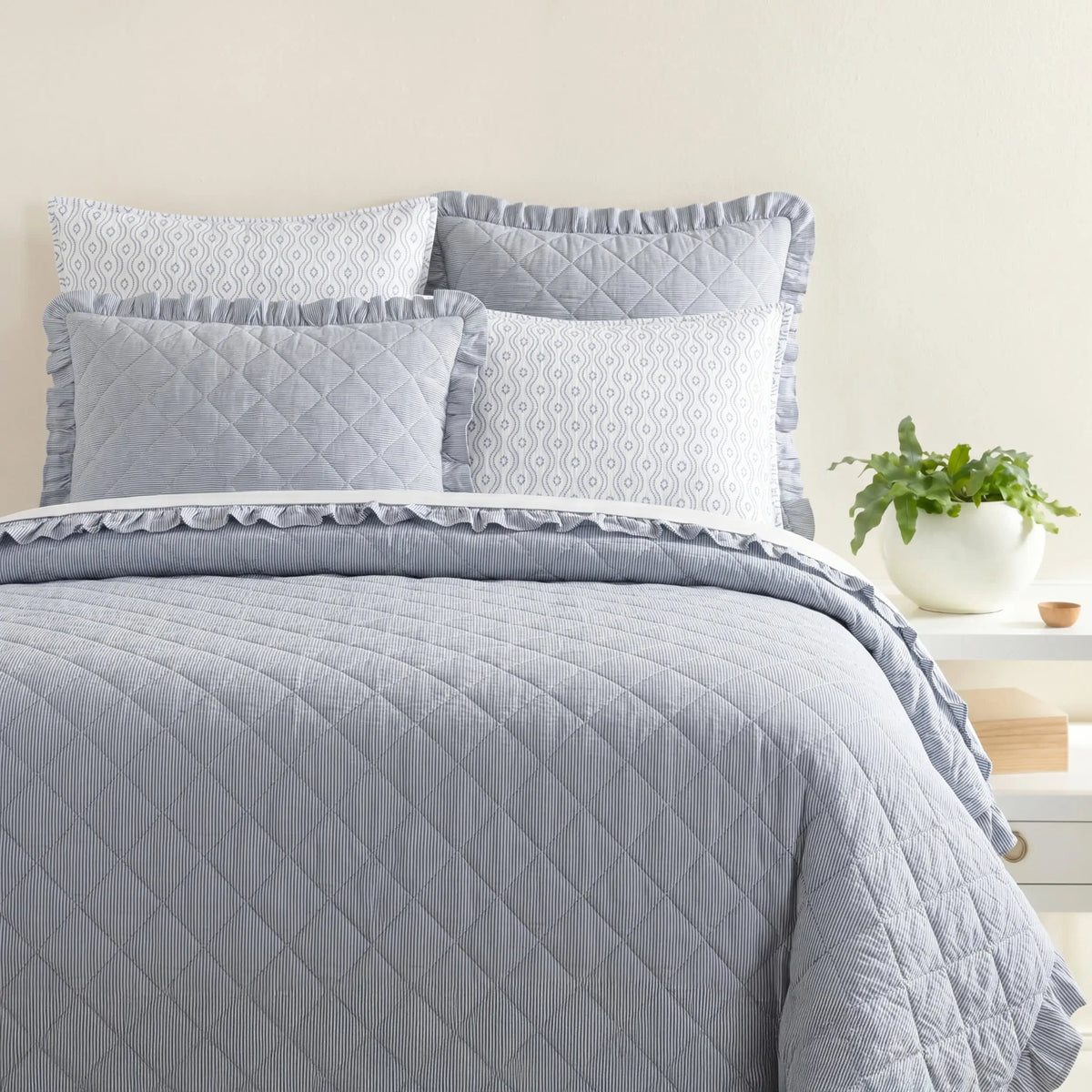 Pine Cone Hill Parris Stripe Linen Quilt