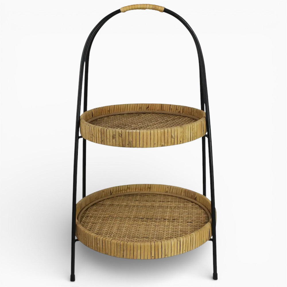 Rattan Cayman Two Tier Stand