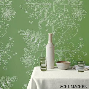 Schumacher Blommen Wallpaper