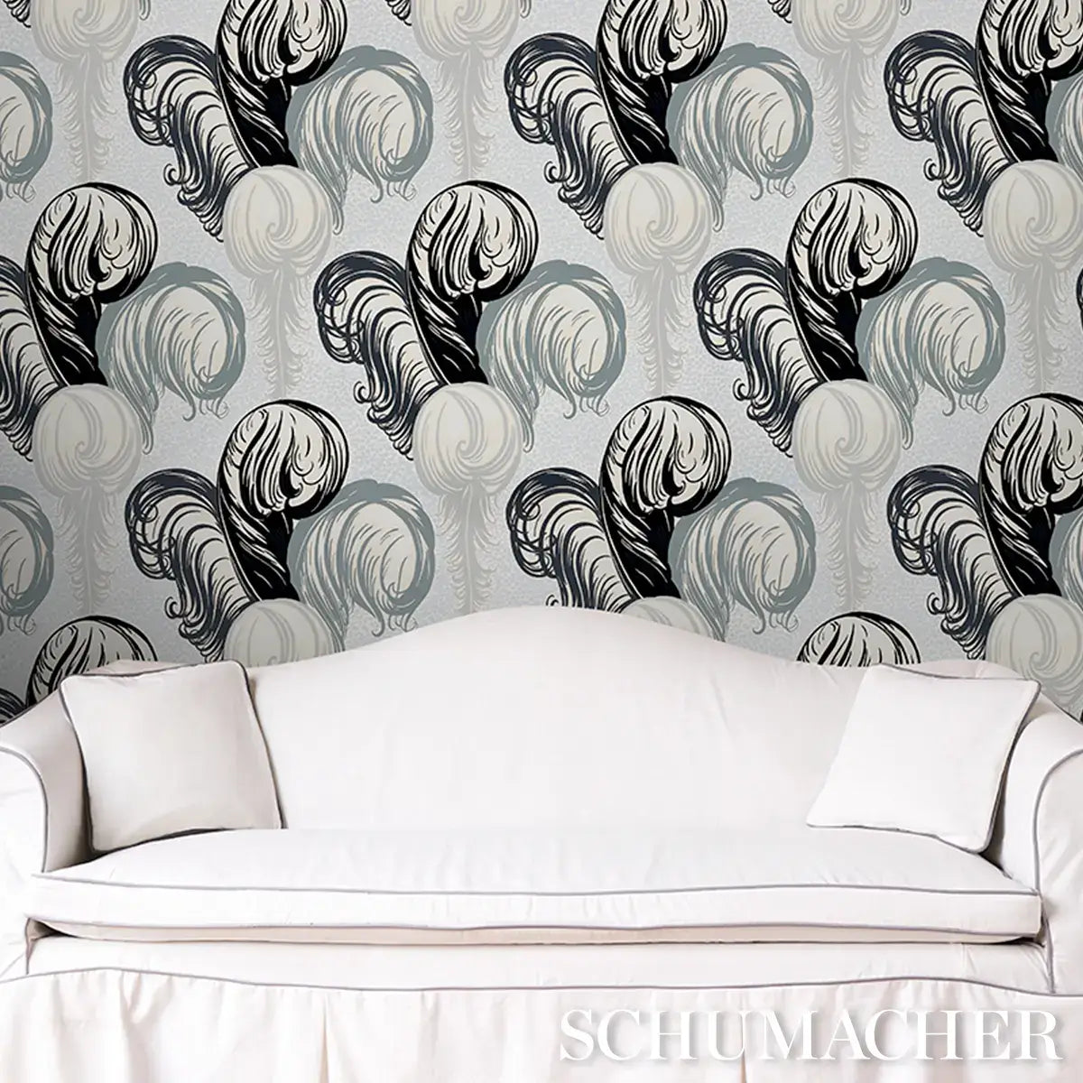 Schumacher Plumes Wallpaper