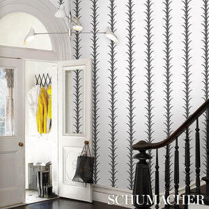 Schumacher Acanthus Stripe Wallpaper