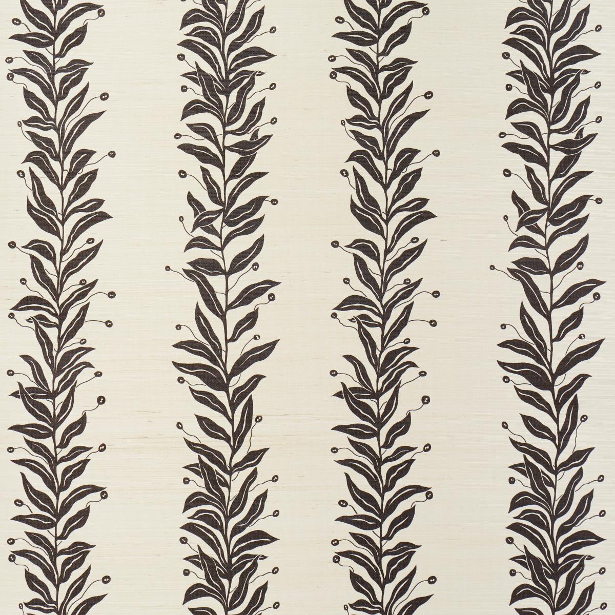 Schumacher Tendril Stripe Sisal Wallpaper