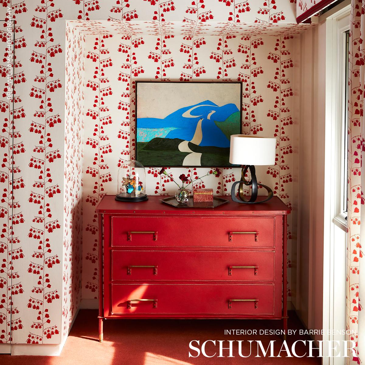 Schumacher Bleeding Hearts Wallpaper
