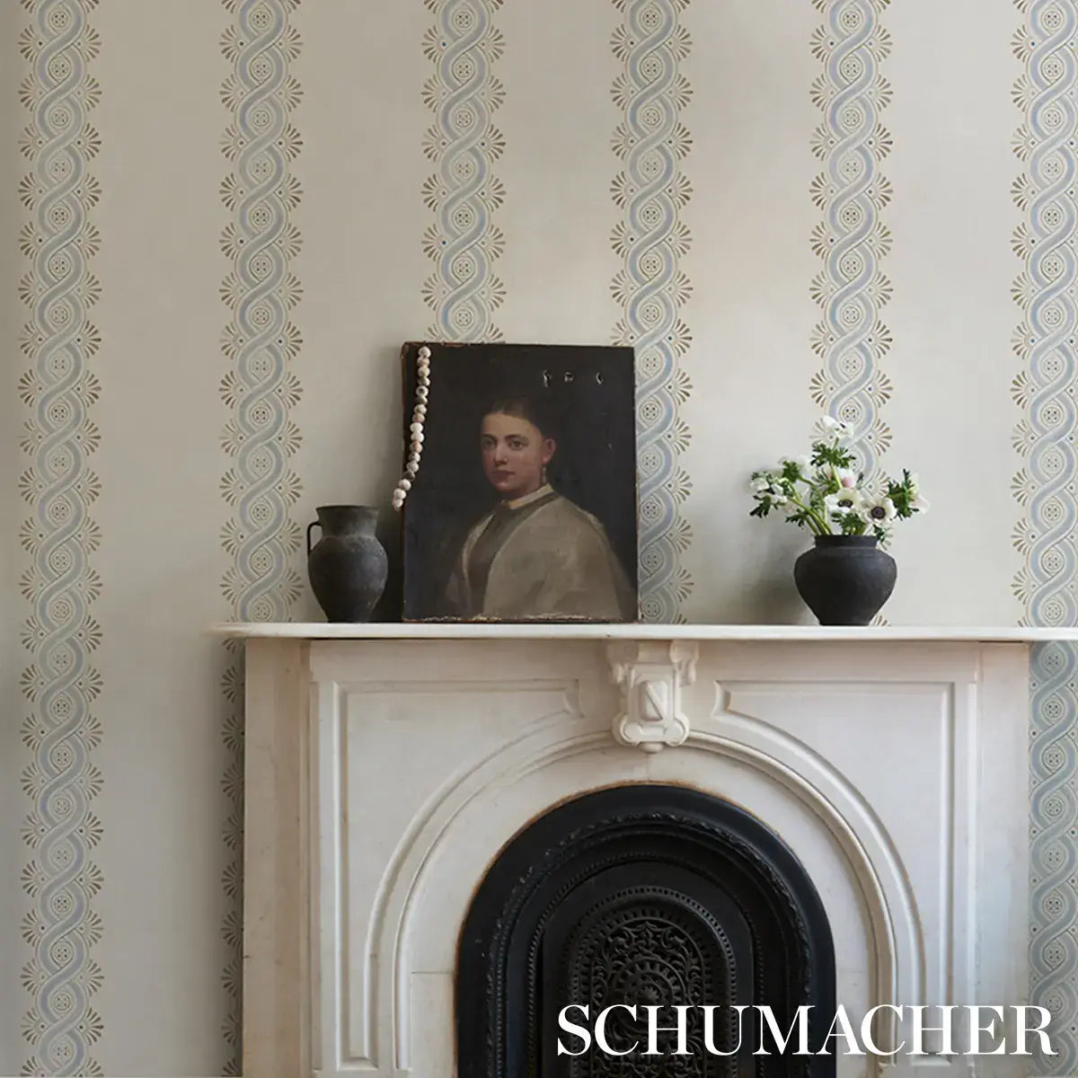 Schumacher Leonidis Stripe Wallpaper