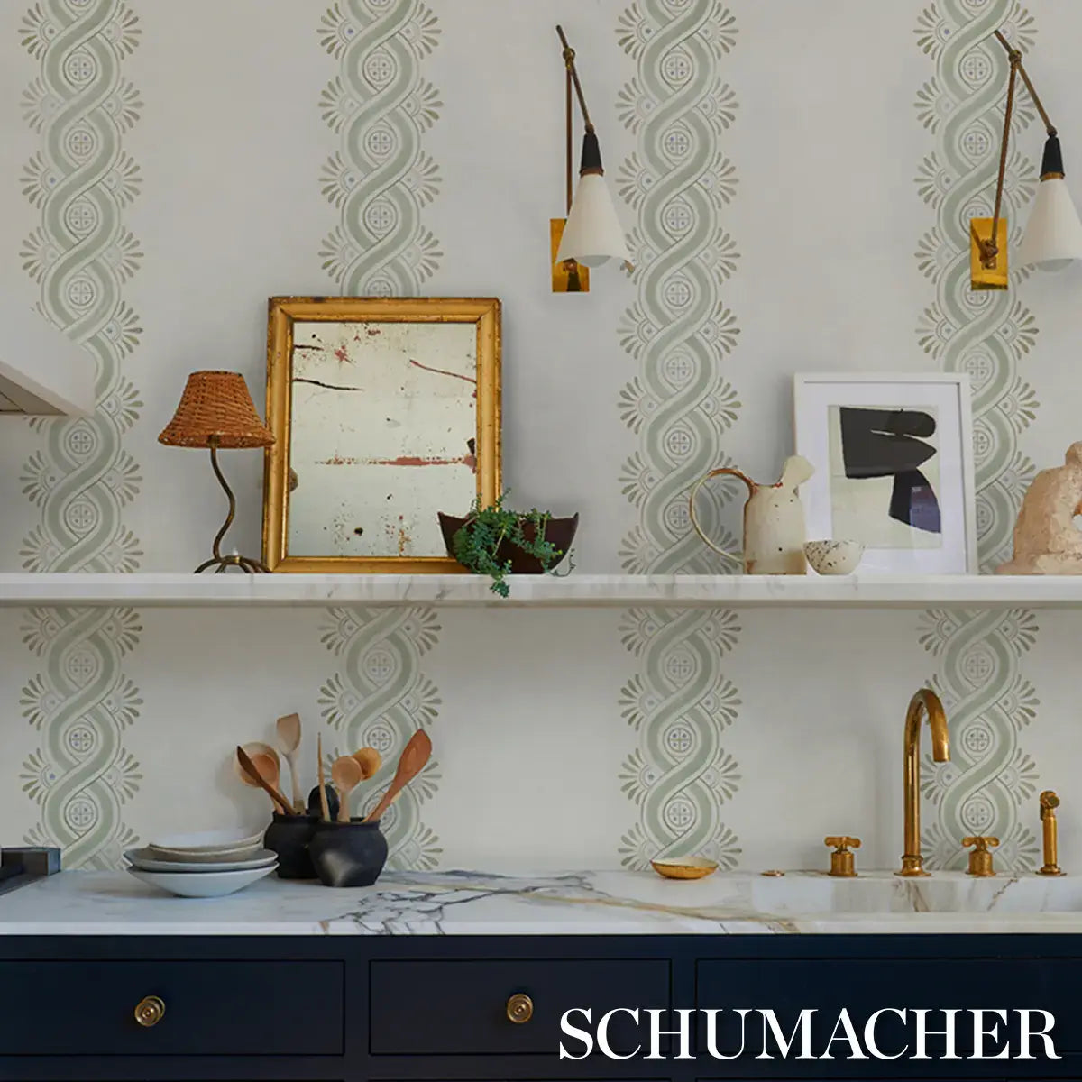 Schumacher Leonidis Stripe Wallpaper