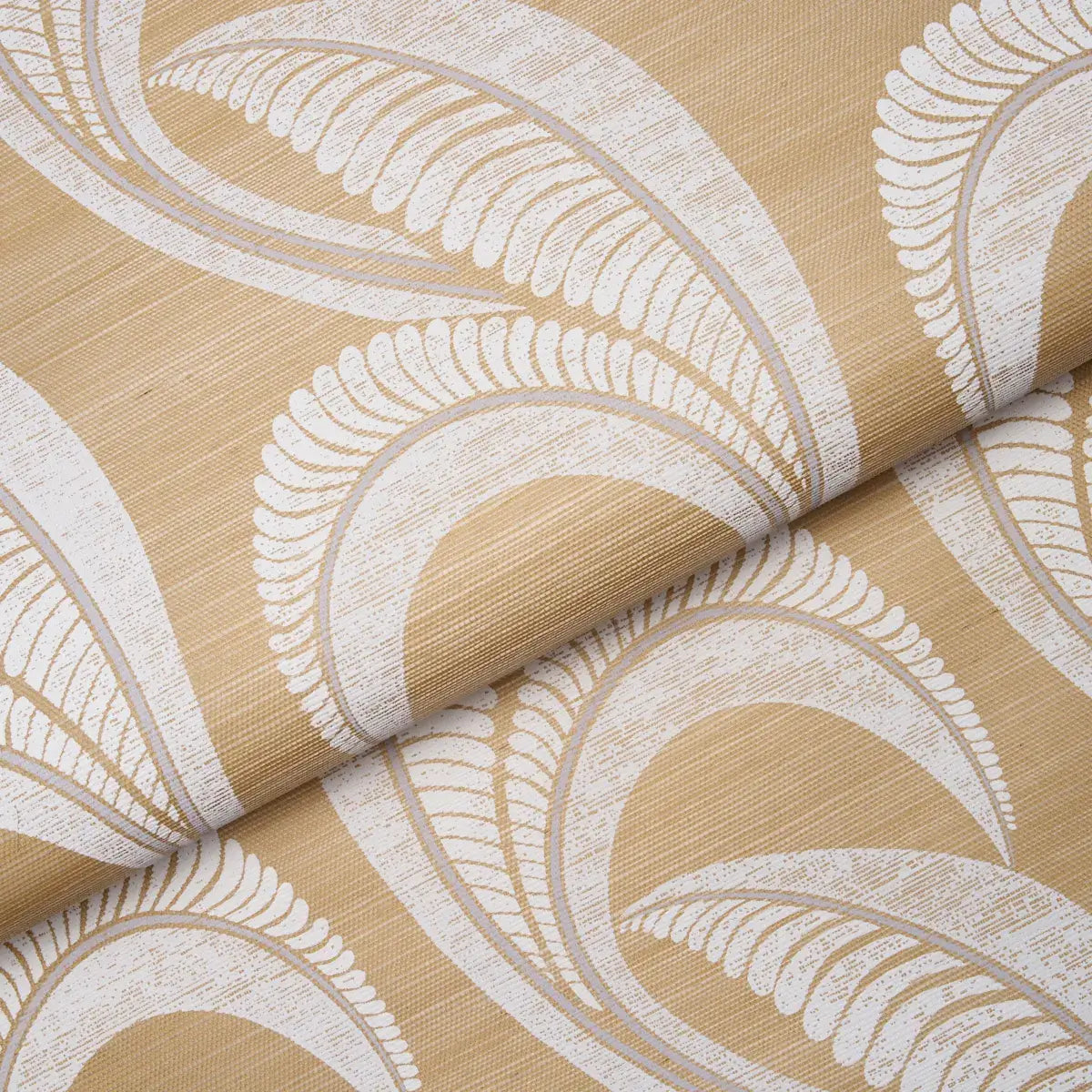 Schumacher Banana Leaf Sisal Wallpaper