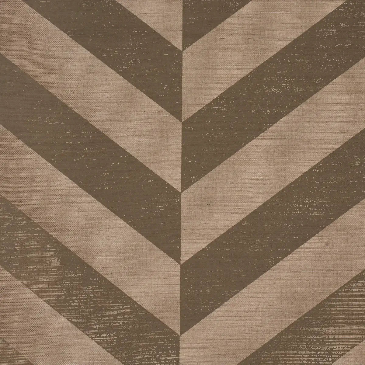 Schumacher Staggered Chevron Sisal Wallpaper