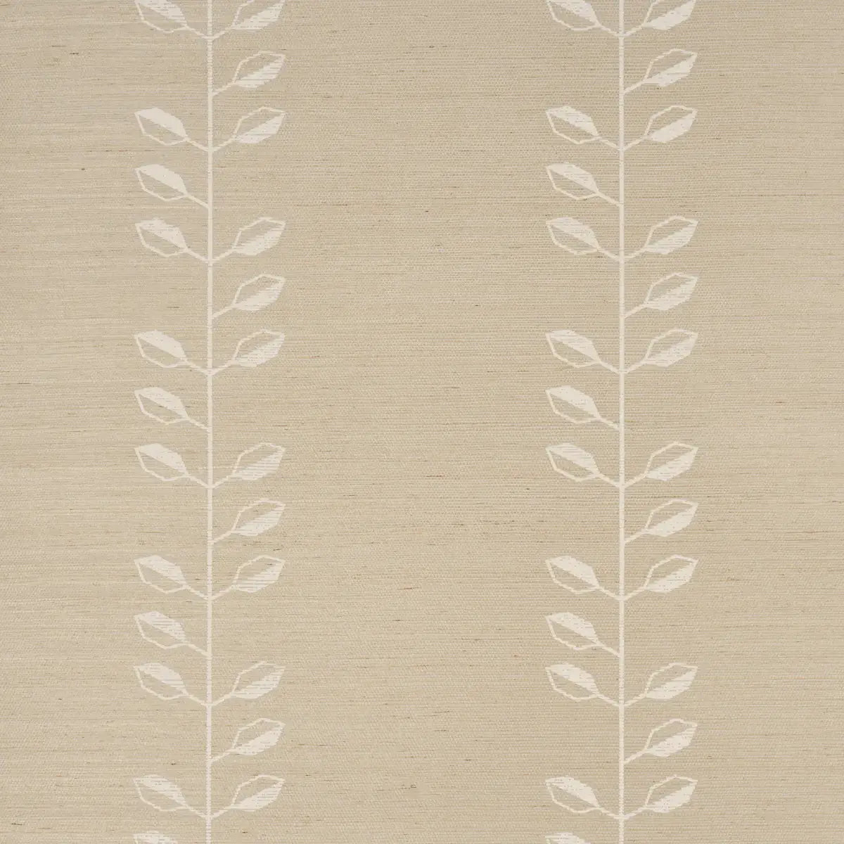 Schumacher Geo Leaf Sisal Wallpaper