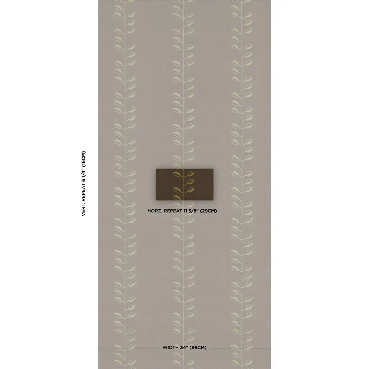 Schumacher Geo Leaf Sisal Wallpaper