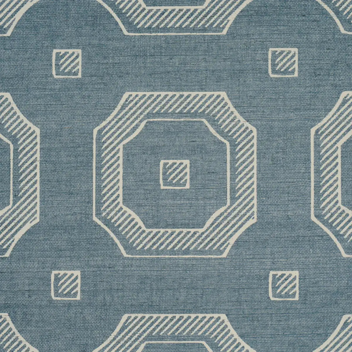 Schumacher Beveled Frame Sisal Wallpaper