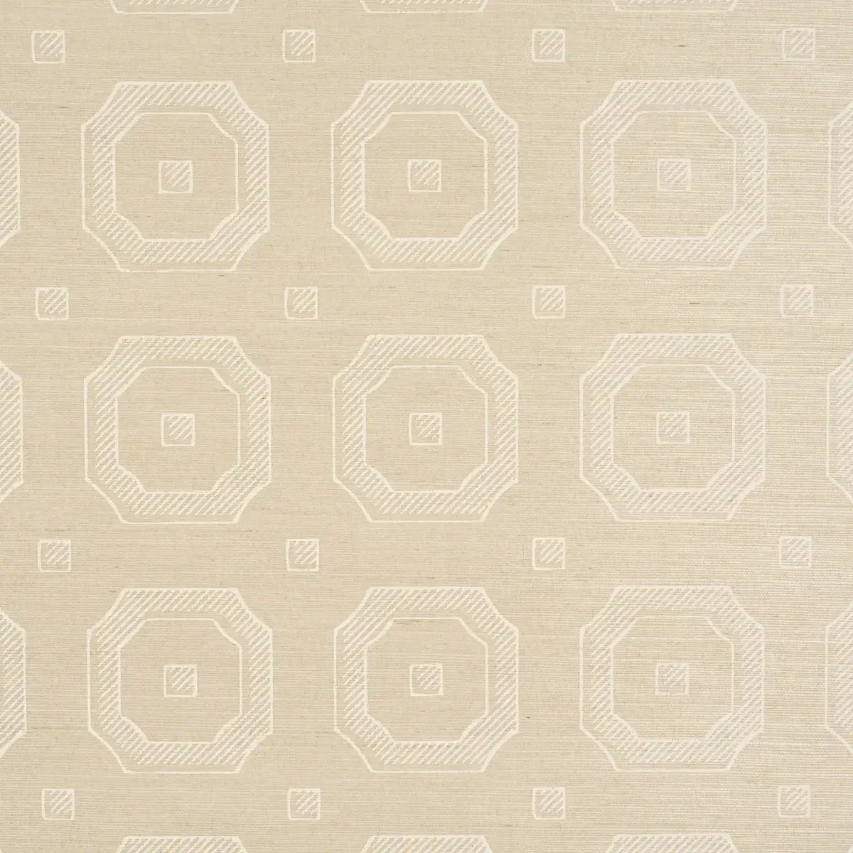 Schumacher Beveled Frame Sisal Wallpaper