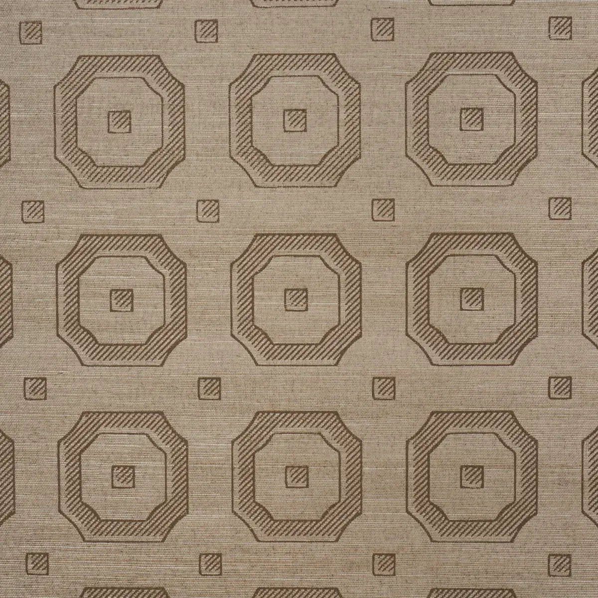 Schumacher Beveled Frame Sisal Wallpaper