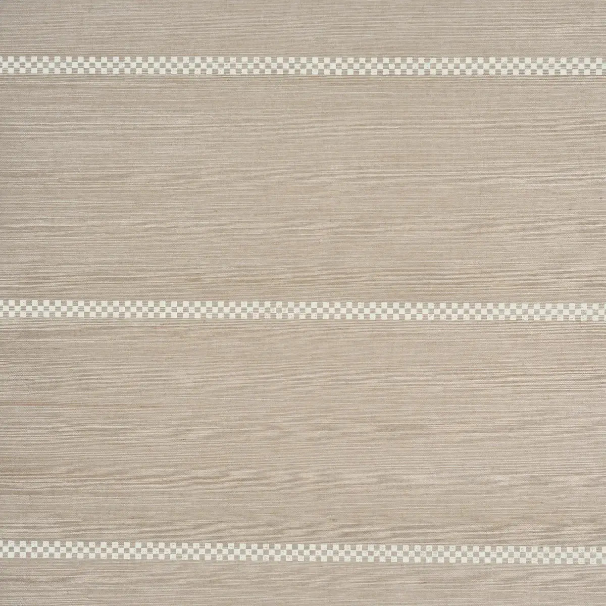 Schumacher Checkered Stripe Sisal Wallpaper
