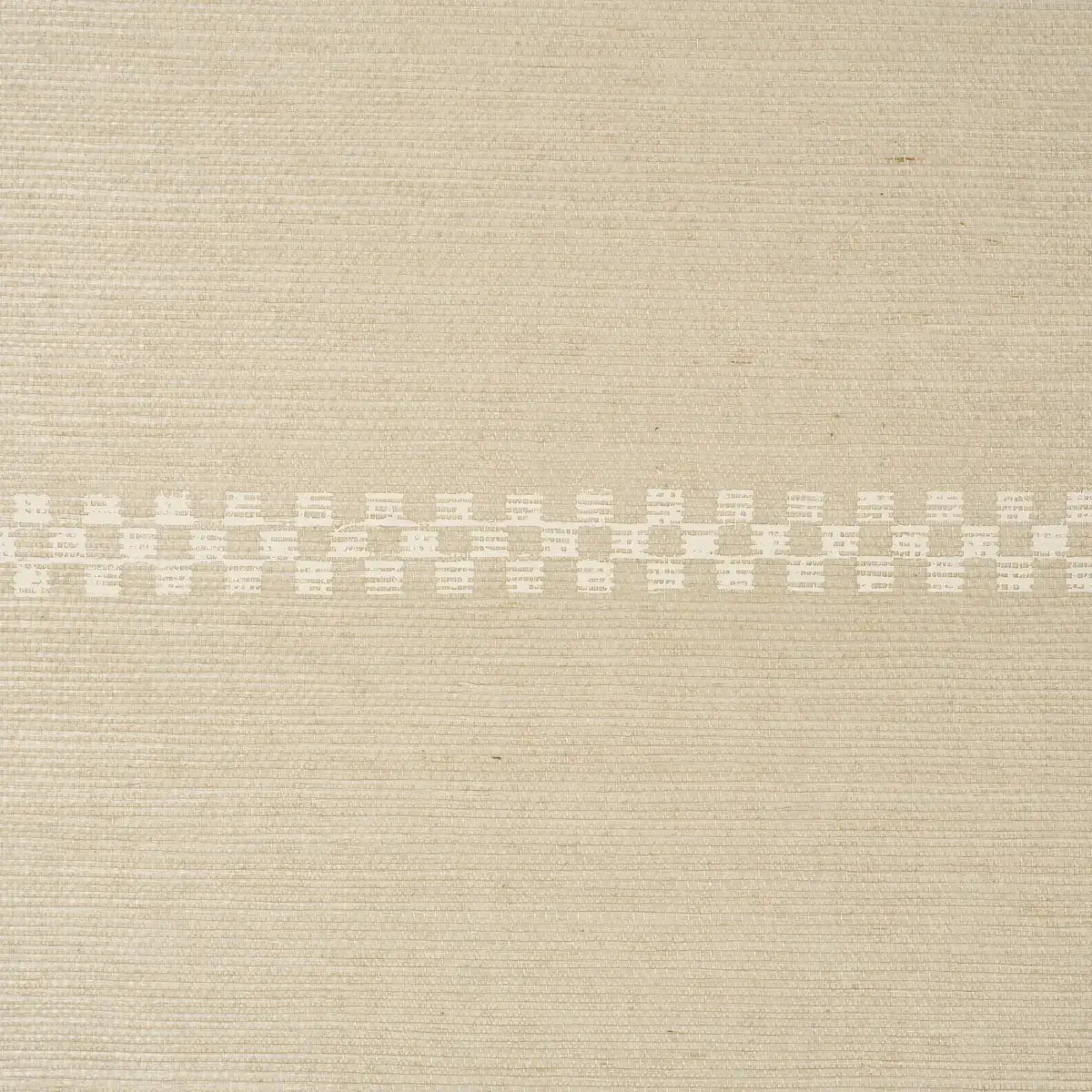 Schumacher Checkered Stripe Sisal Wallpaper