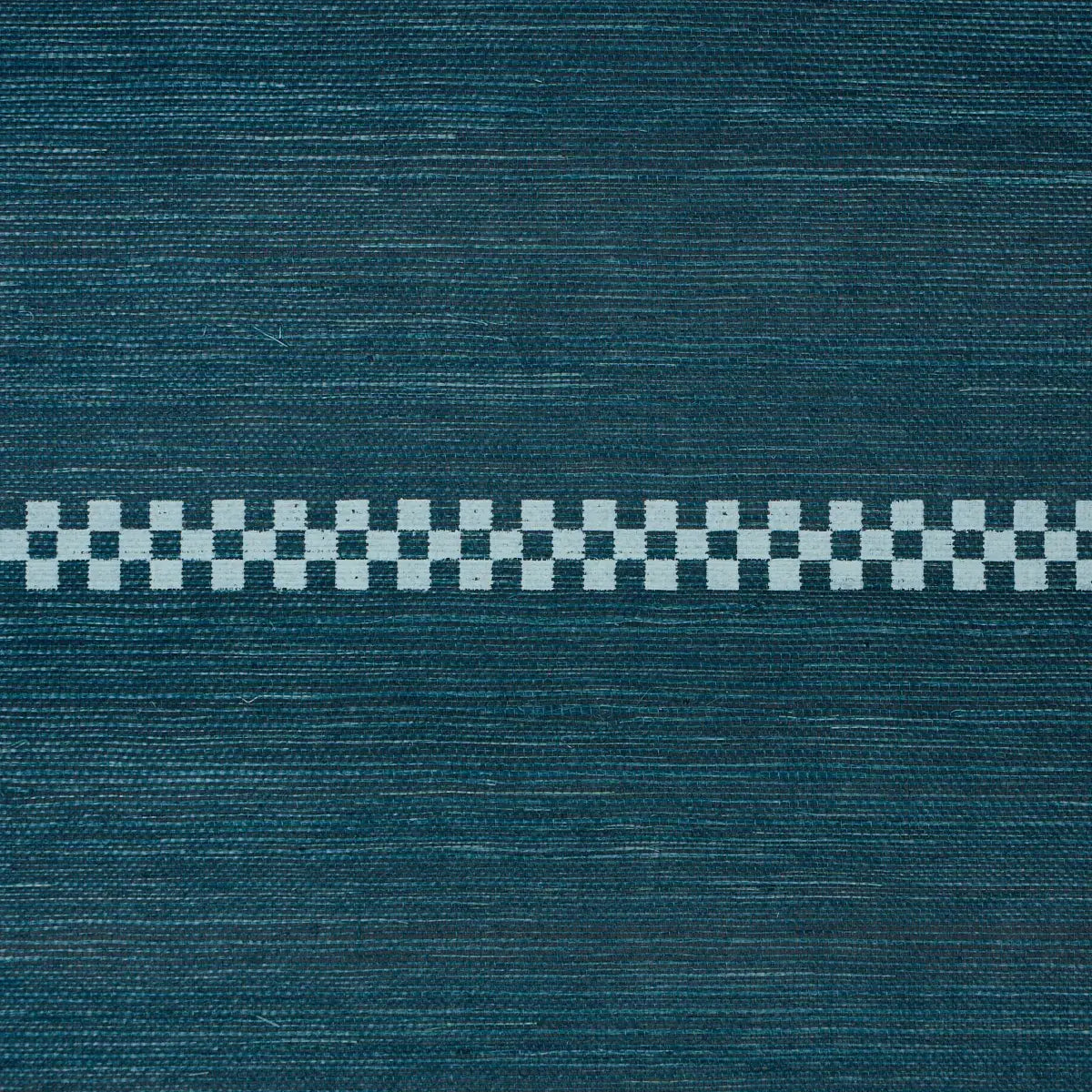 Schumacher Checkered Stripe Sisal Wallpaper