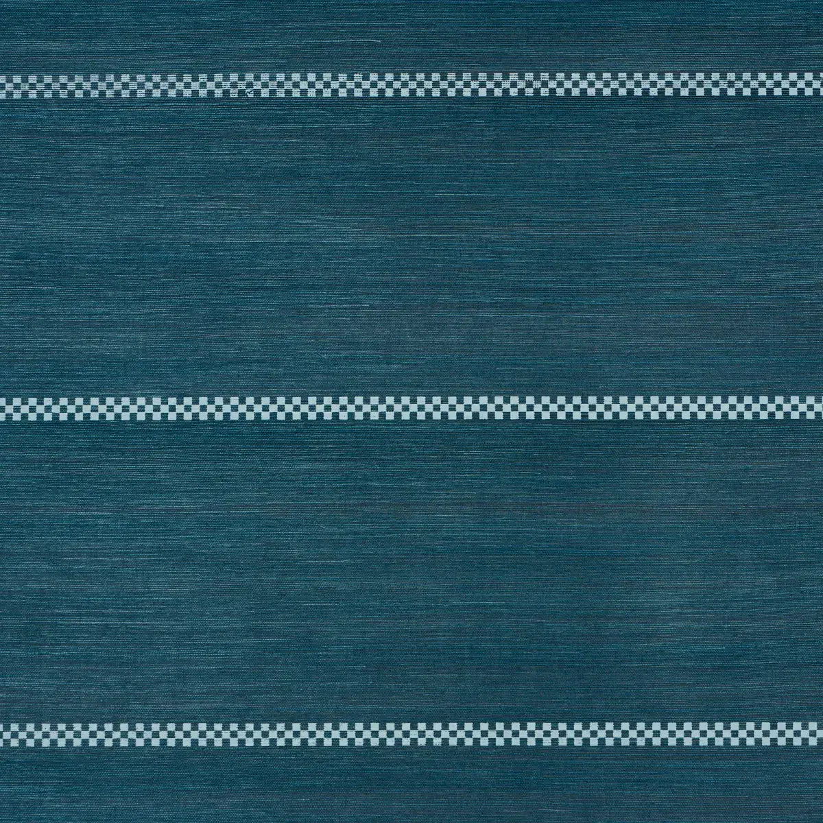 Schumacher Checkered Stripe Sisal Wallpaper