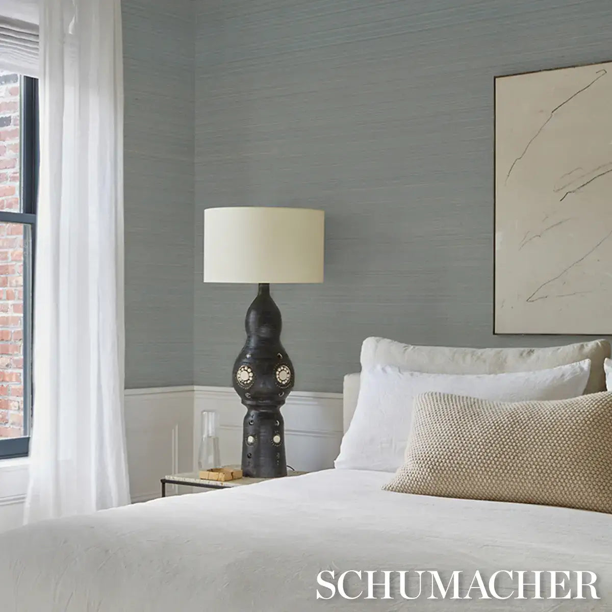 Schumacher Musa Abaca Wallcovering