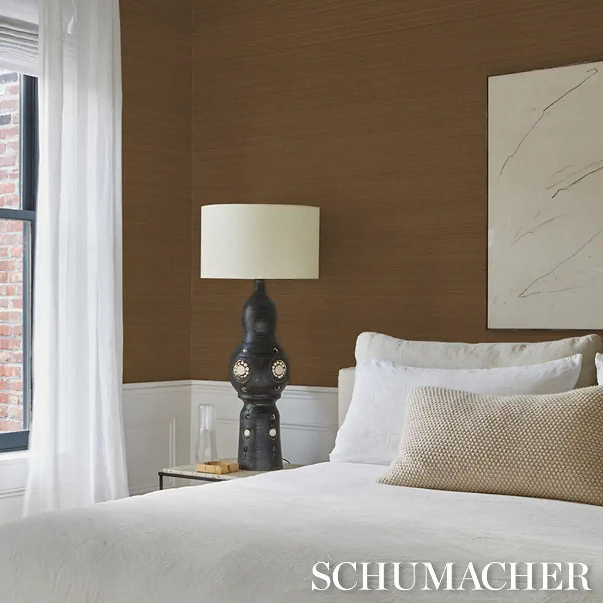 Schumacher Musa Abaca Wallcovering