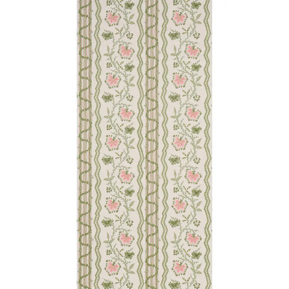 Schumacher Parvati Floral Stripe Wallpaper