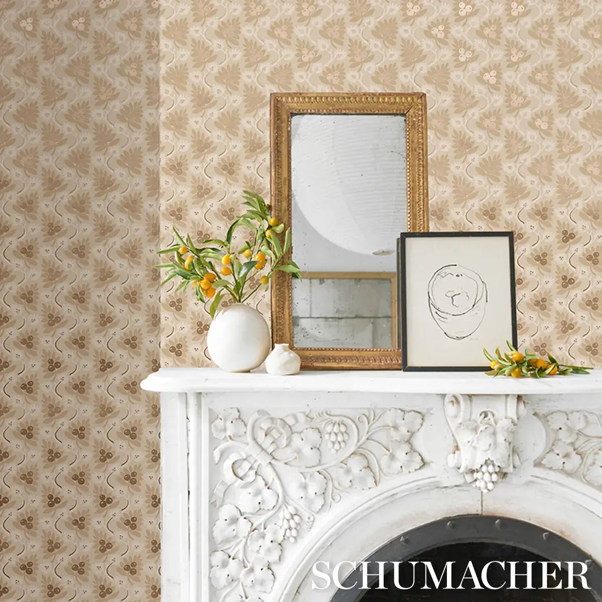 Schumacher Custis Orchard Wallpaper