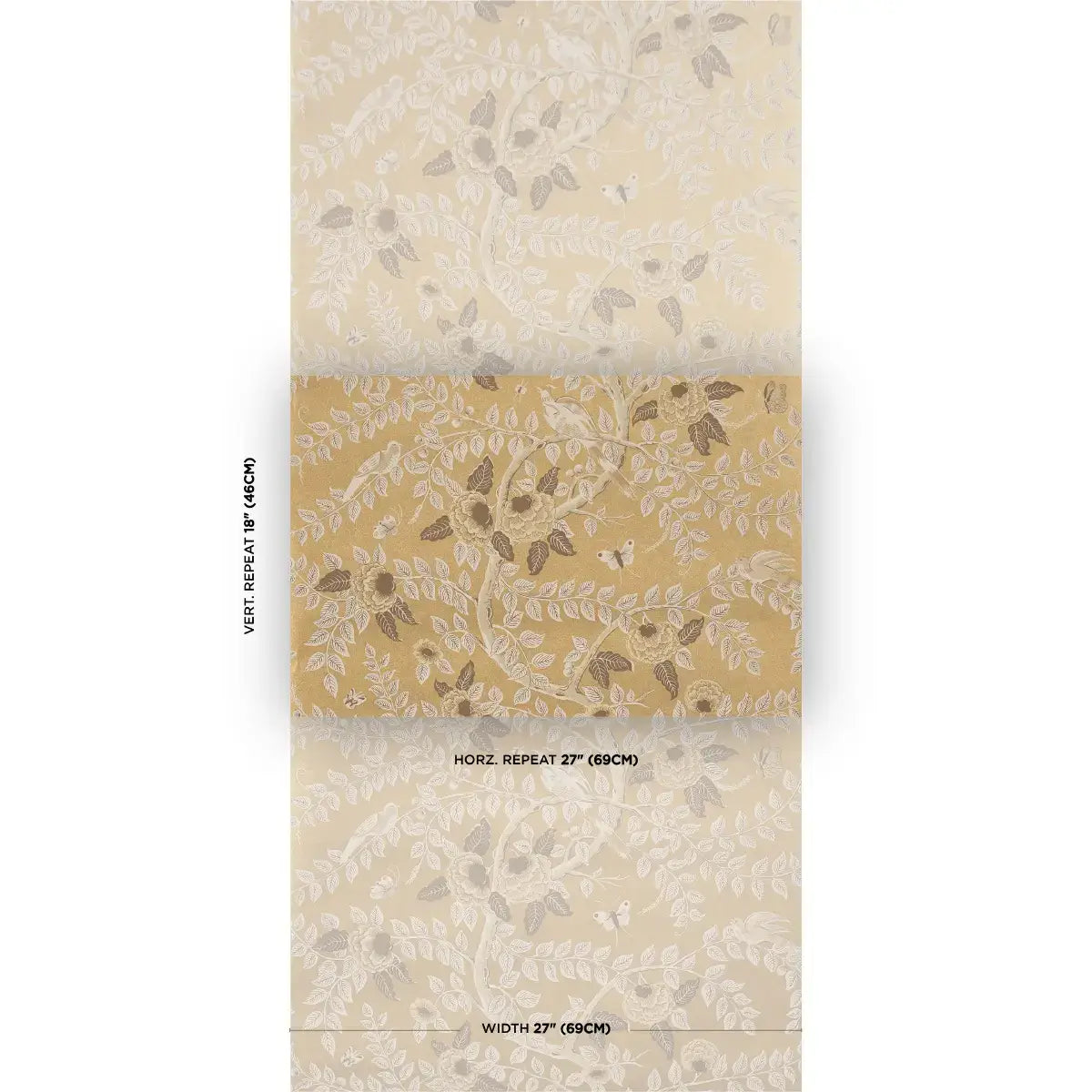 Schumacher Tole Bird Wallpaper
