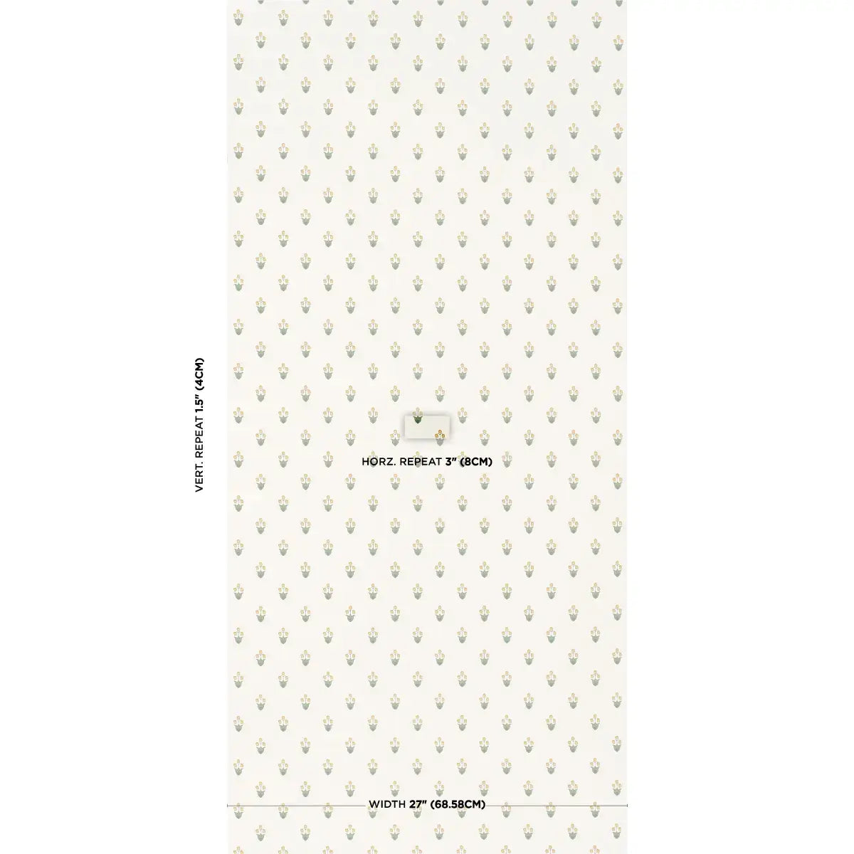 Schumacher Moira Hand Print Wallpaper