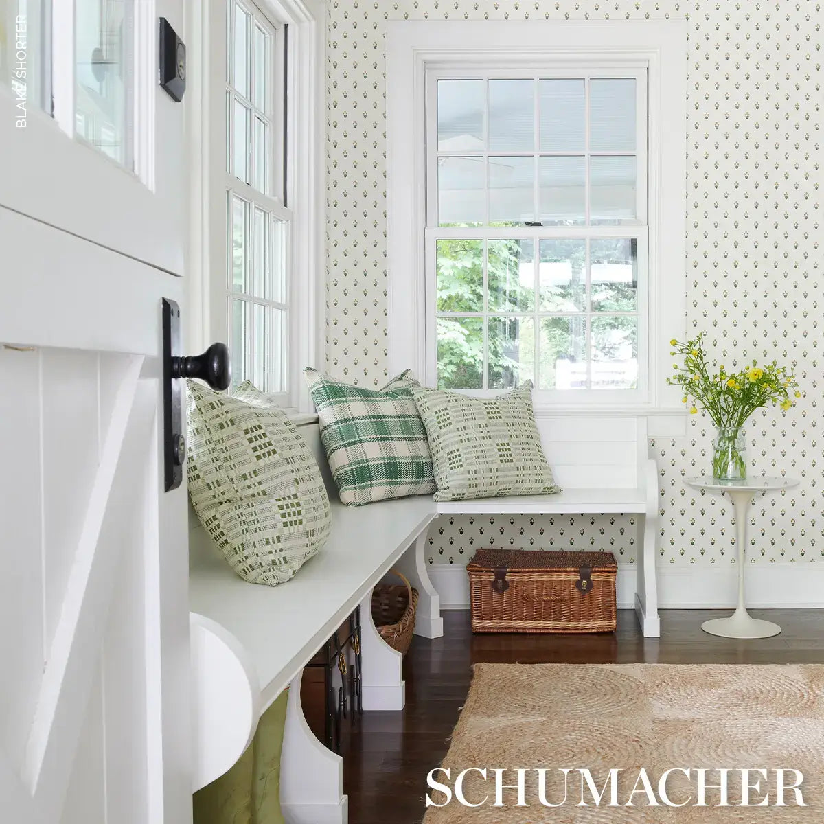 Schumacher Moira Hand Print Wallpaper