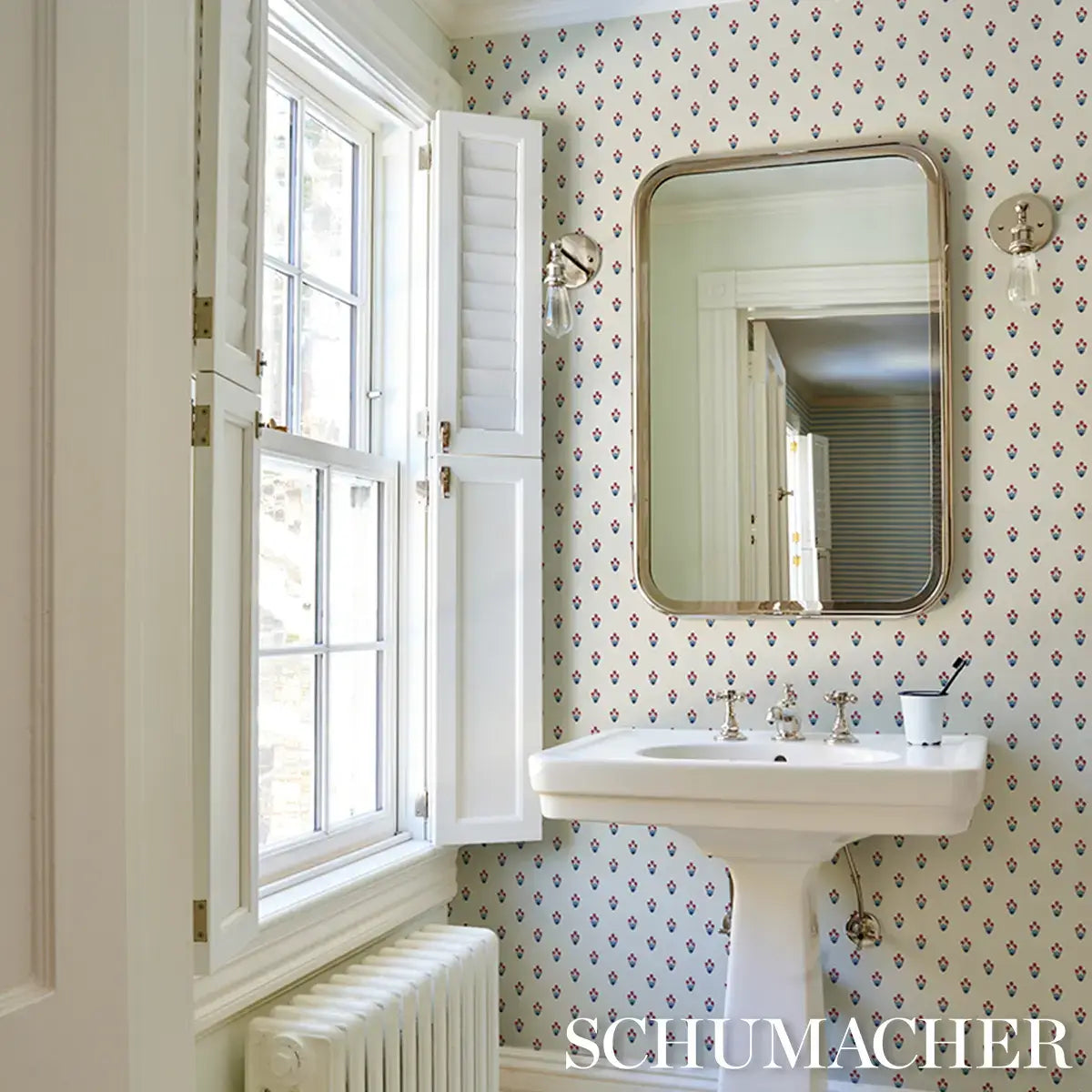 Schumacher Moira Hand Print Wallpaper