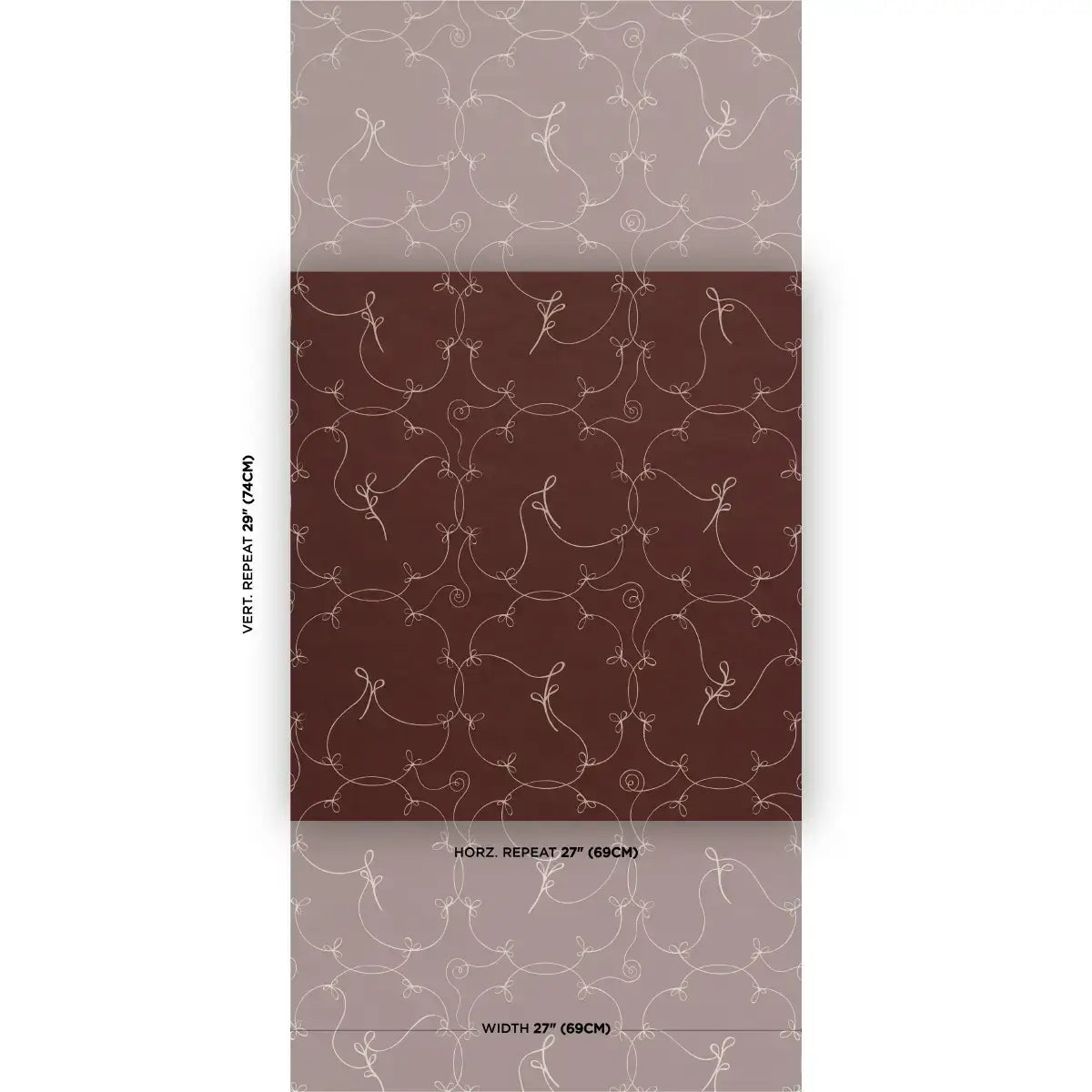 Schumacher Broderie Wallpaper