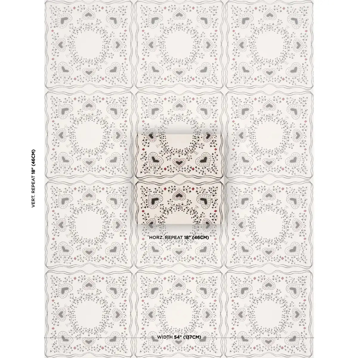 Schumacher Garden Of Hearts Wallpaper