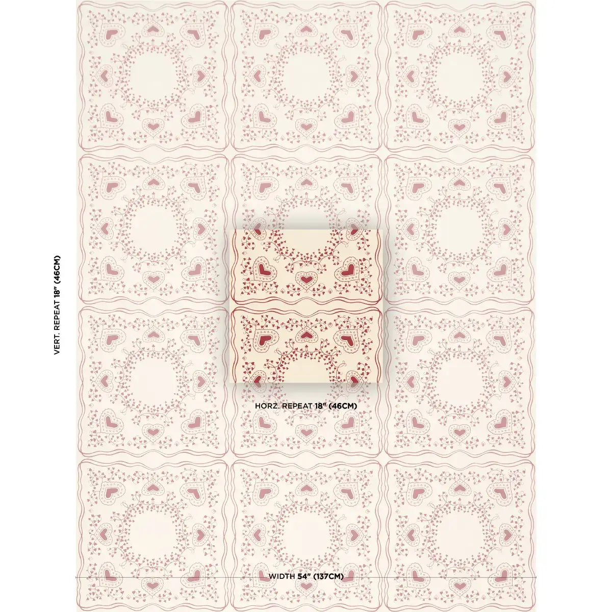 Schumacher Garden Of Hearts Wallpaper