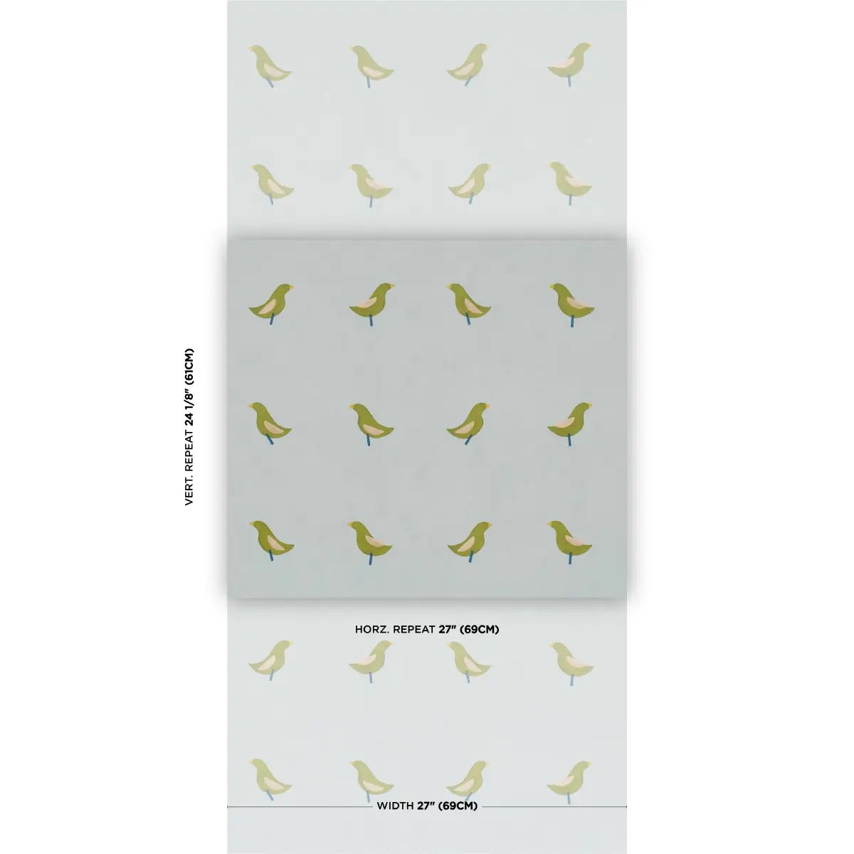 Schumacher Birds Print Wallpaper