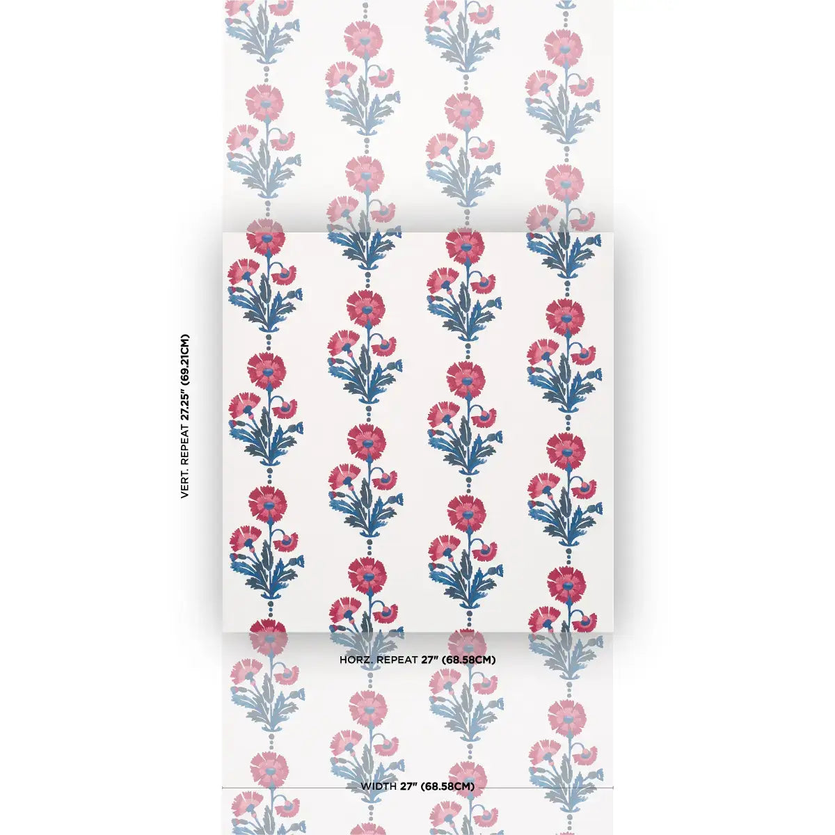 Schumacher Dianthus Print Wallpaper