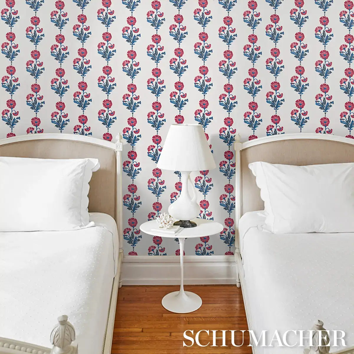 Schumacher Dianthus Print Wallpaper