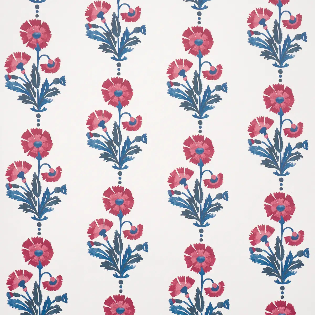 Schumacher Dianthus Print Wallpaper