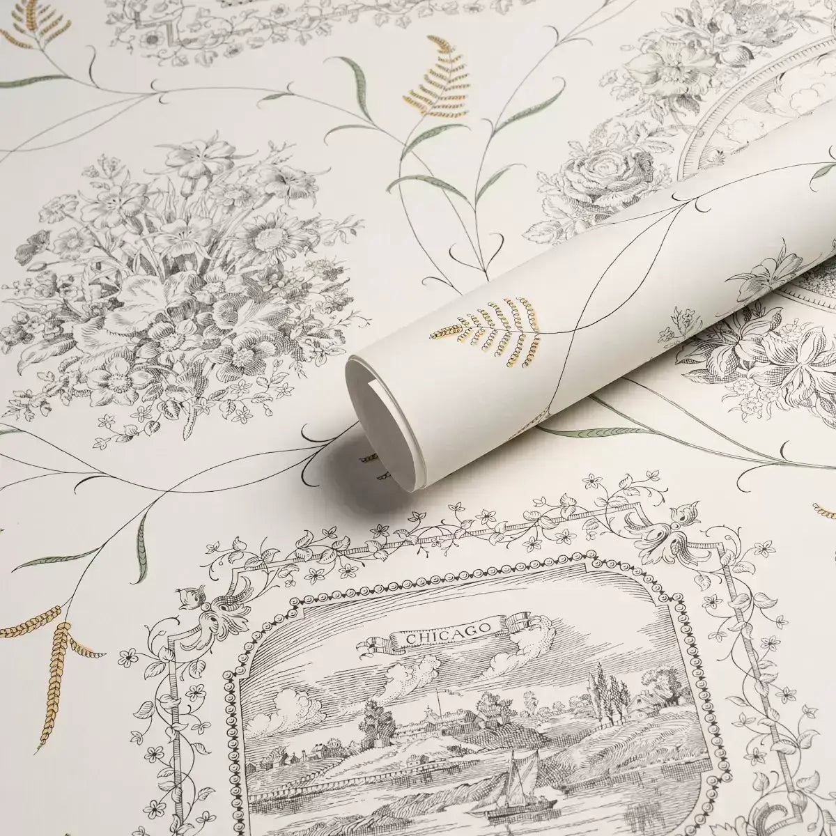 Schumacher Century Scenic Toile Wallpaper