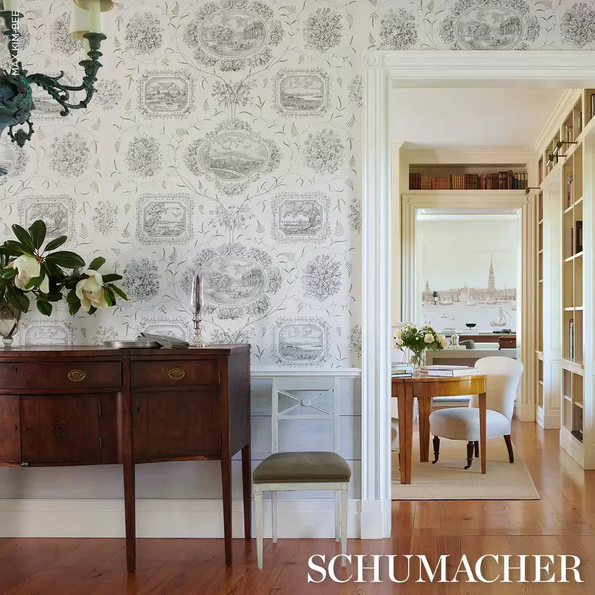 Schumacher Century Scenic Toile Wallpaper