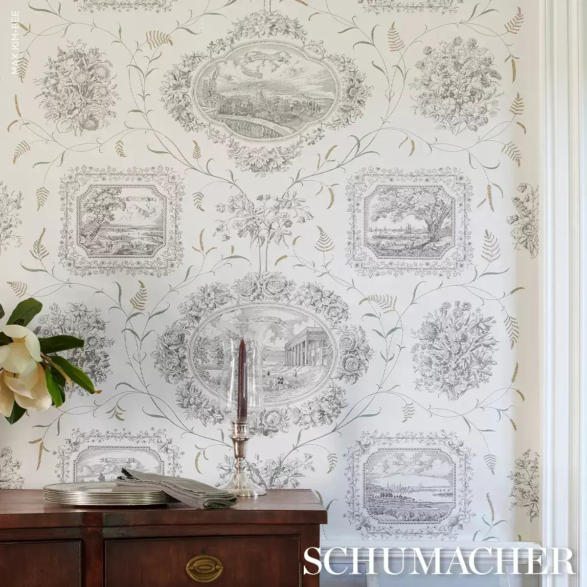 Schumacher Century Scenic Toile Wallpaper