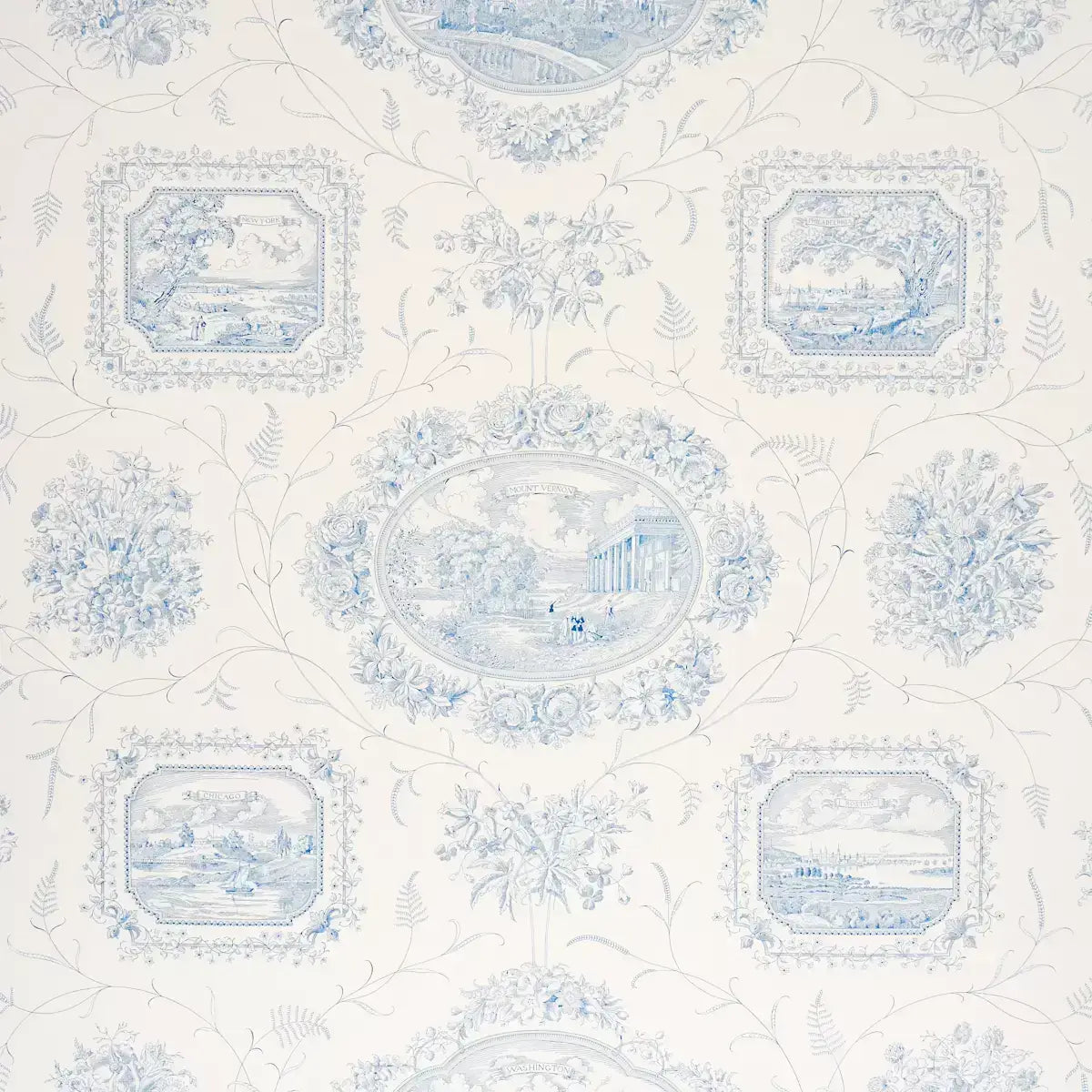 Schumacher Century Scenic Toile Wallpaper