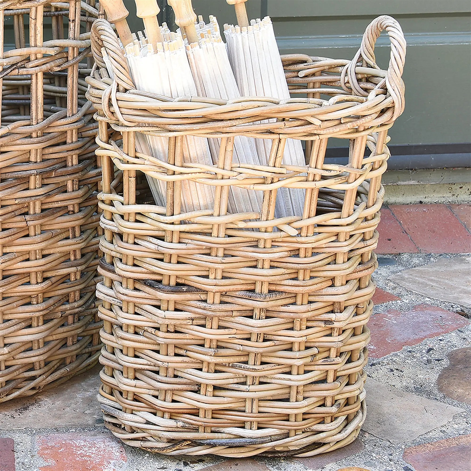 Newhaven Rattan Umbrella Basket Set