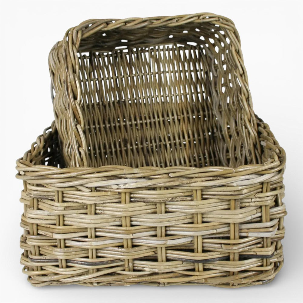 Rattan Square Basket Set