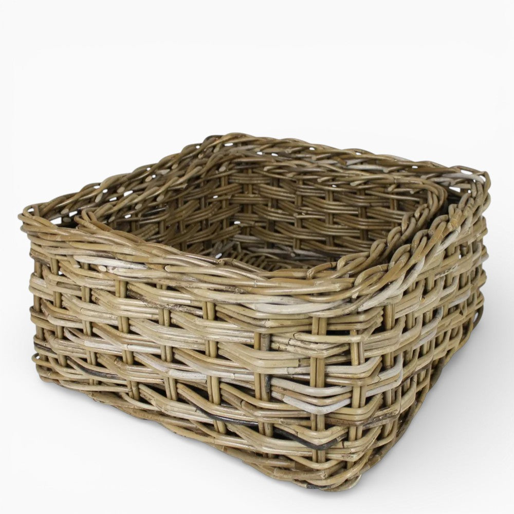 Rattan Square Basket Set