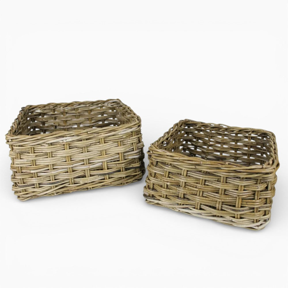Rattan Square Basket Set
