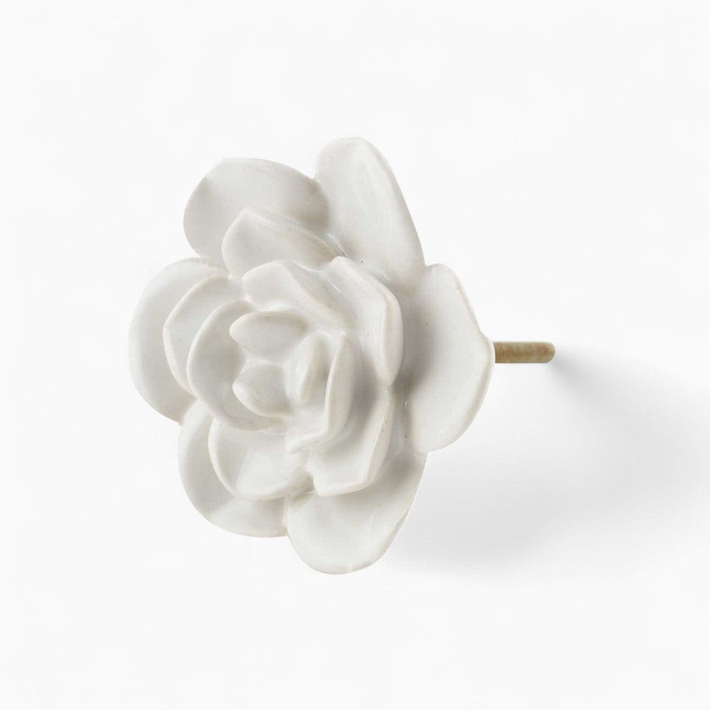 White Flower Knob
