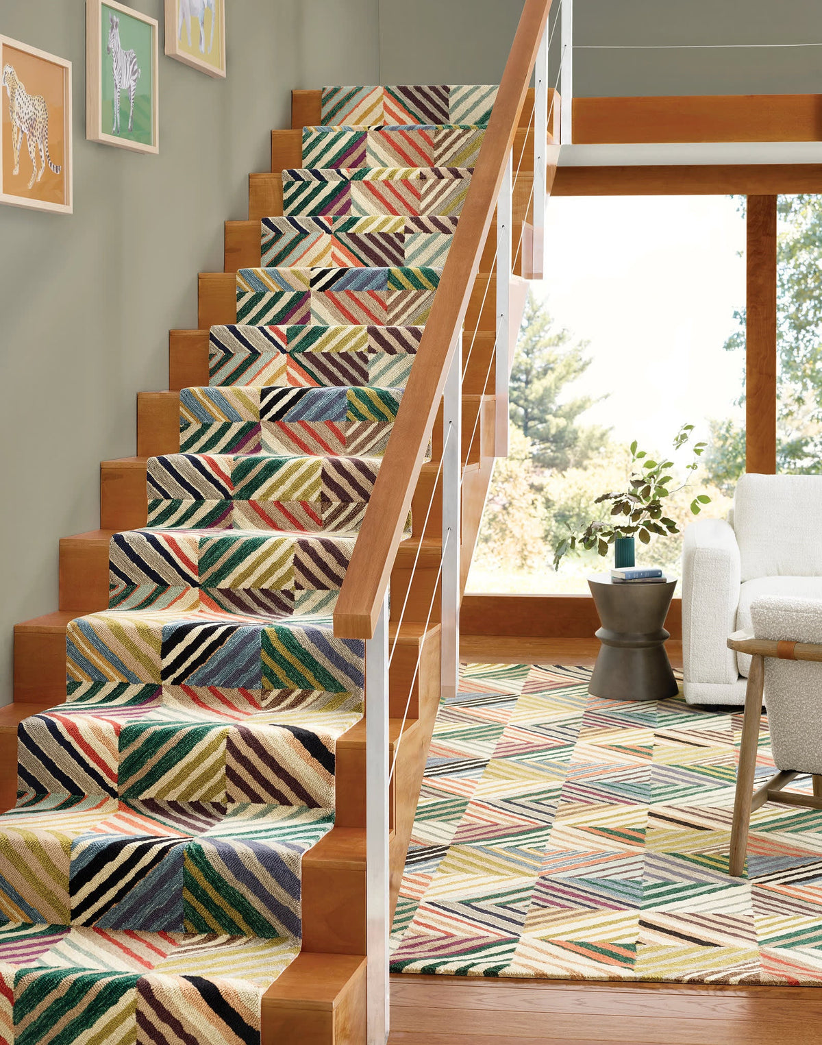 Dash & Albert Potter Multi Hand Micro Hooked Wool Rug