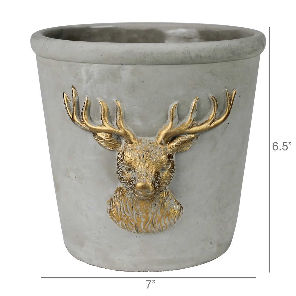 Cement Stag Cachepot
