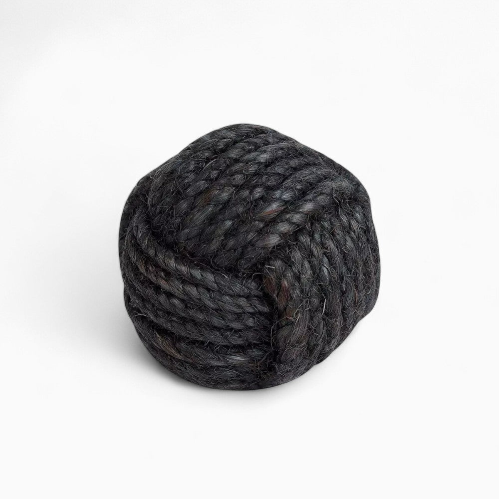 Black Jute Round Knob