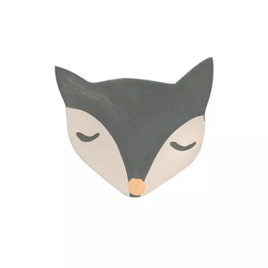 Painted Wood Fox Knob