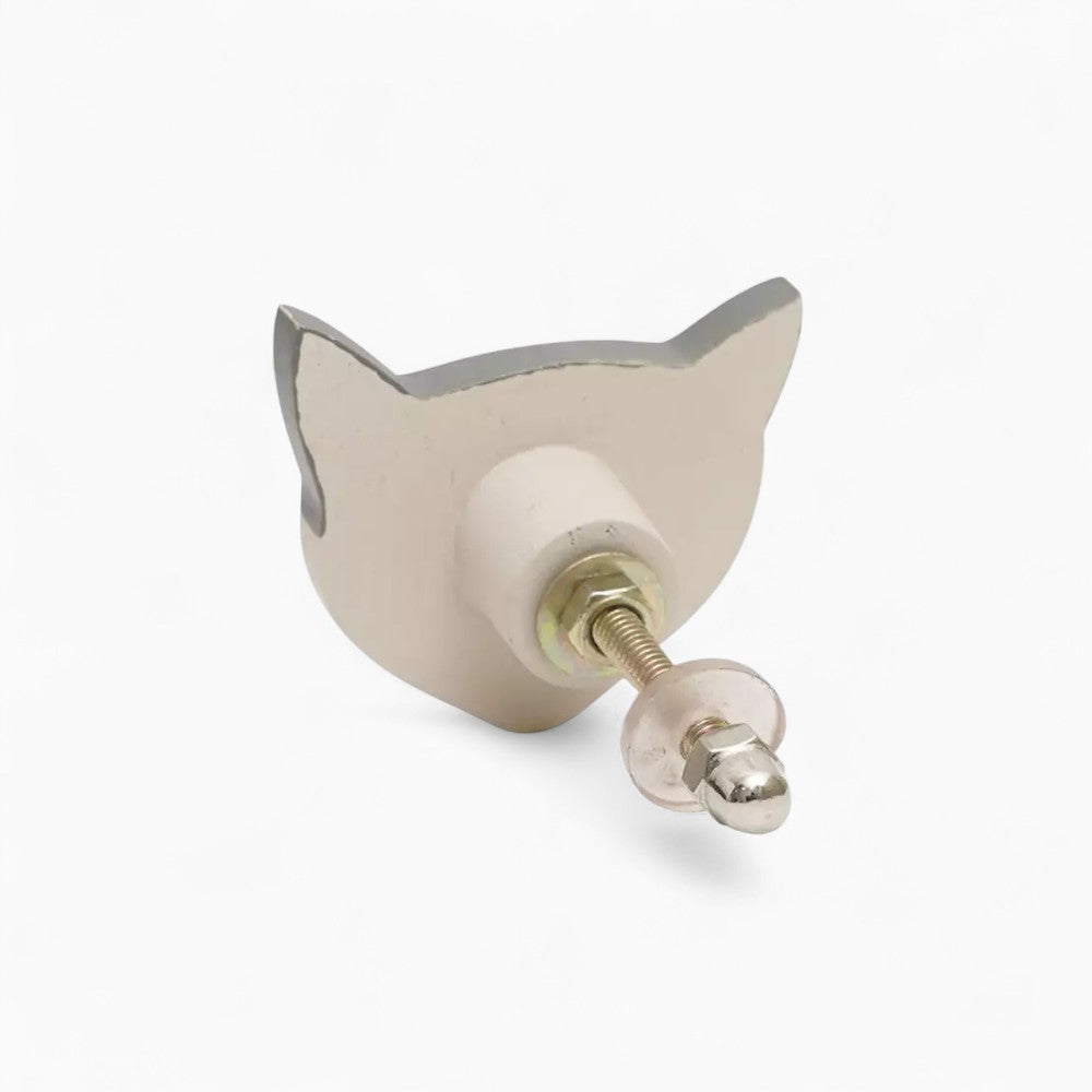 Painted Wood Fox Knob